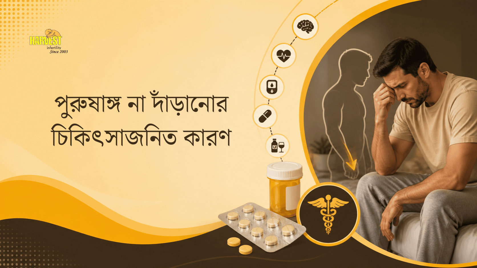 পুরুষাঙ্গ না দাঁড়ানোর চিকিৎসাজনিত কারণ 