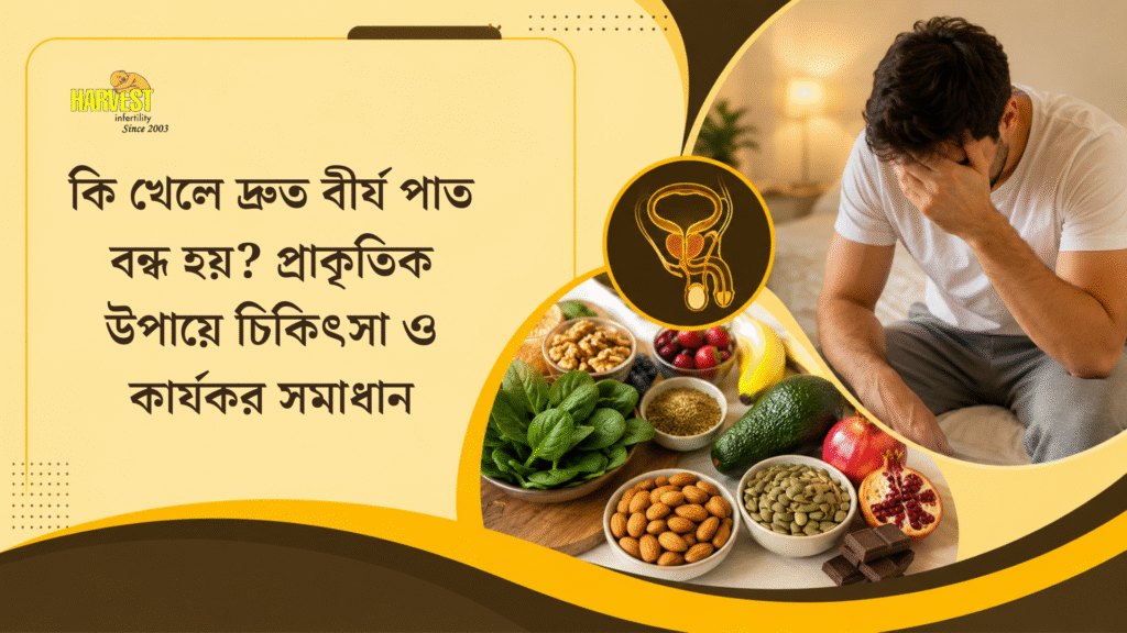 কি খেলে দ্রুত বীর্য পাত বন্ধ হয়? প্রাকৃতিক উপায়ে চিকিৎসা ও কার্যকর সমাধান